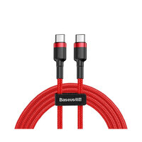 Baseus Cafule USB-C/C kábel PD 2.0 QC 3.0 60W 1m červený (CATKLF-G09)
