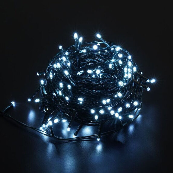 Modee Lighting LED vianočná reťaz 200 LED 20m studená biela