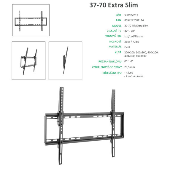 Superior držiak na TV 37-70“ Tilt Extra Slim