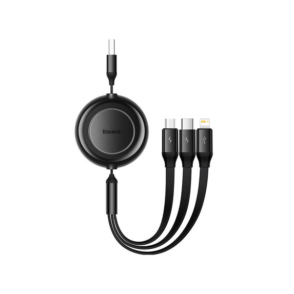 Baseus Bright Mirror2 nabíjací kábel 3v1 USB/USB-C/Lihtning 1,1m black