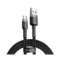 Baseus Cafule USB-A/C kábel 3A 2m čierny (CATKLF-CG1)