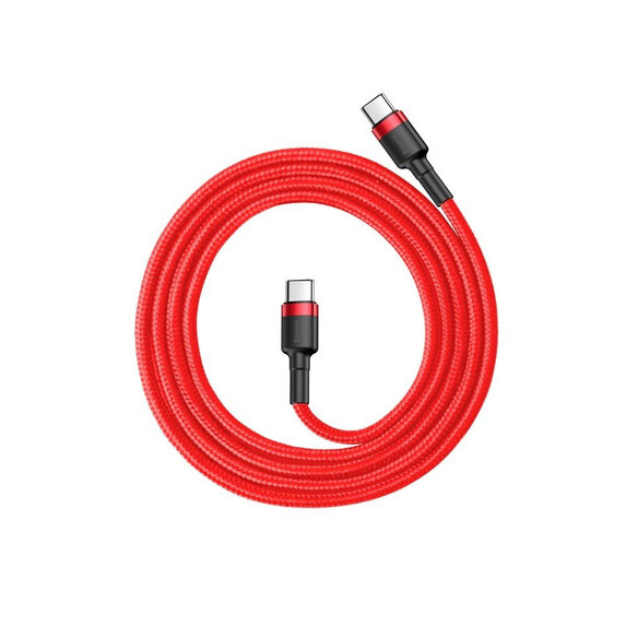 Baseus Cafule USB-C/C kábel PD 2.0 QC 3.0 60W 1m červený (CATKLF-G09)