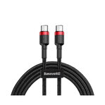 Baseus Cafule USB-C/C kábel PD 2.0 QC 3.0 60W 2m čierny (CATKLF-H91)