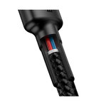 Baseus Cafule USB-C/C kábel PD 2.0 QC 3.0 60W 2m čierny (CATKLF-H91)