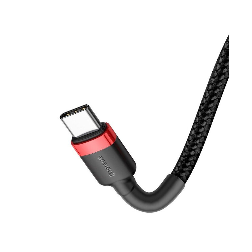 Baseus Cafule USB-C/C kábel PD 2.0 QC 3.0 60W 2m čierny (CATKLF-H91)