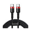 Baseus Cafule USB-C/C kábel PD 2.100W 2m čierno-červený(CATKLF-AL91)