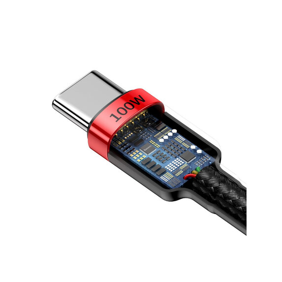 Baseus Cafule USB-C/C kábel PD 2.100W 2m čierno-červený(CATKLF-AL91)
