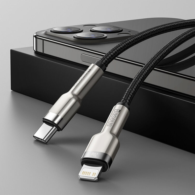 Baseus Cafule USB-C/Lightning 2m čierna PD 20W (CATLJK-B01)