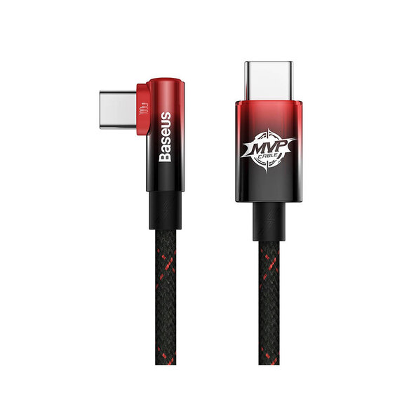 Baseus MVP2 USB-C/C kábel, 100W, 2m čierno/červený (CAVP000720)