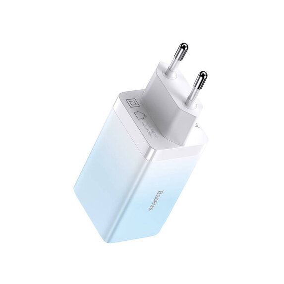 Baseus nabíjačka mobilných zariadení USB+ 2x USB-C 65W +1m kábel modrá