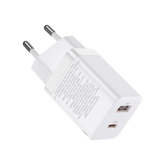 Baseus Super Si Por QC USB+USB-C 30W biela (CCSUPP-E02)