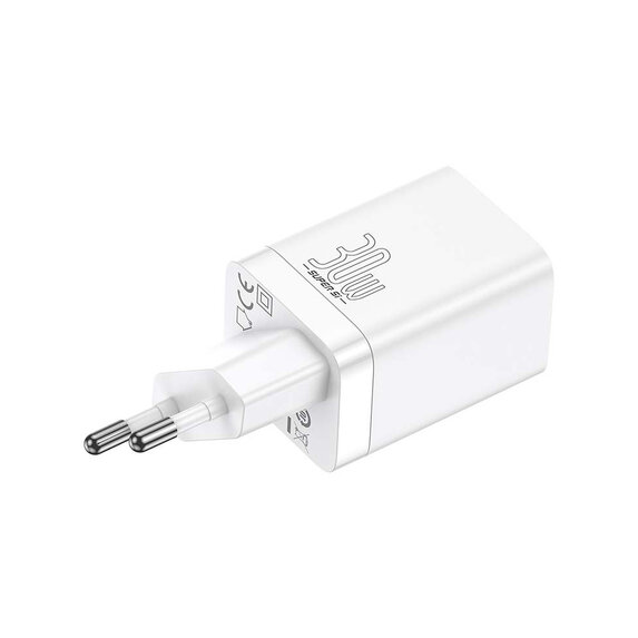 Baseus Super Si Por QC USB+USB-C 30W biela (CCSUPP-E02)