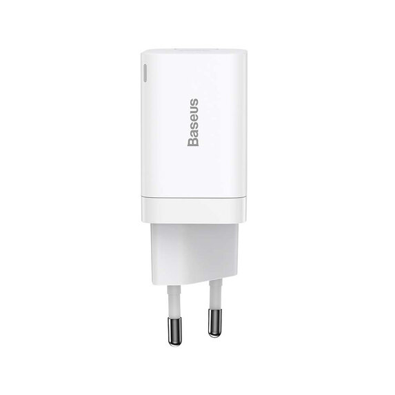 Baseus Super Si Por QC USB+USB-C 30W biela (CCSUPP-E02)