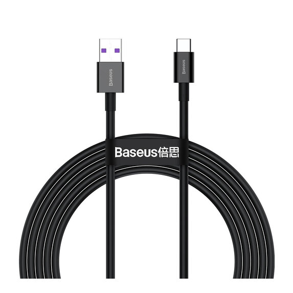 Baseus Superior USB-A/C kábel 66W 2m čierny (CATYS-A01)