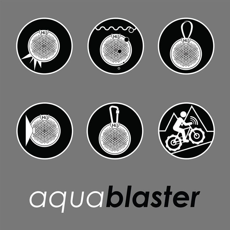 BOOMPODS Aquablaster čierny