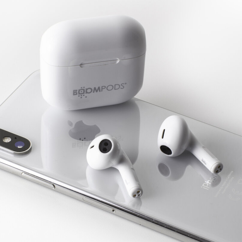 BOOMPODS bassline COMPACT bezdrôtové slúchadlá biele