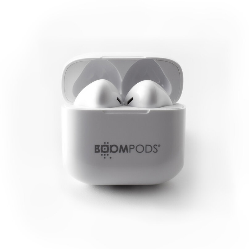 BOOMPODS bassline COMPACT bezdrôtové slúchadlá biele