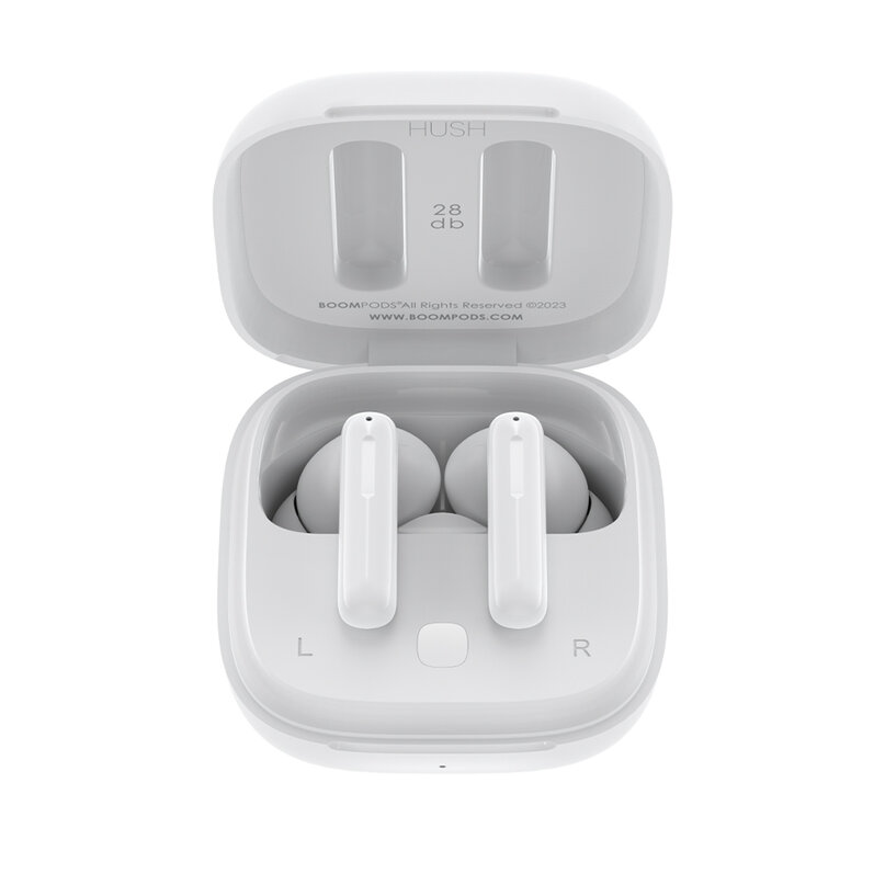 BOOMPODS bassline HUSH bezdrôtové slúchadlá biele