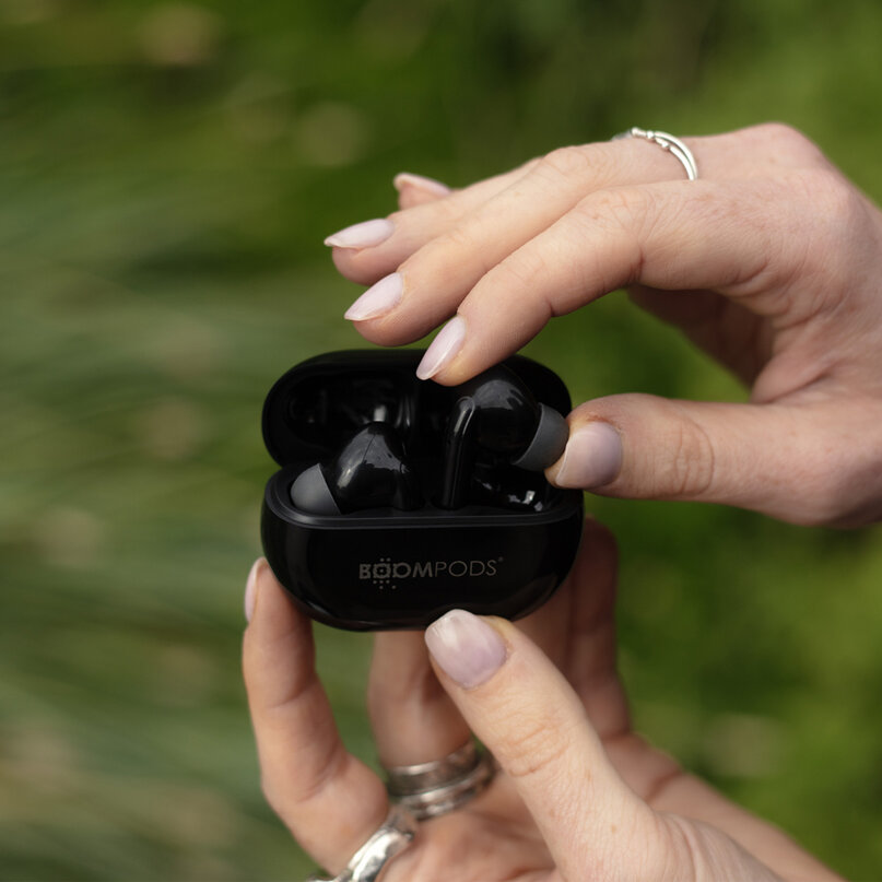 BOOMPODS echobuds bezdrôtové slúchadlá čierne