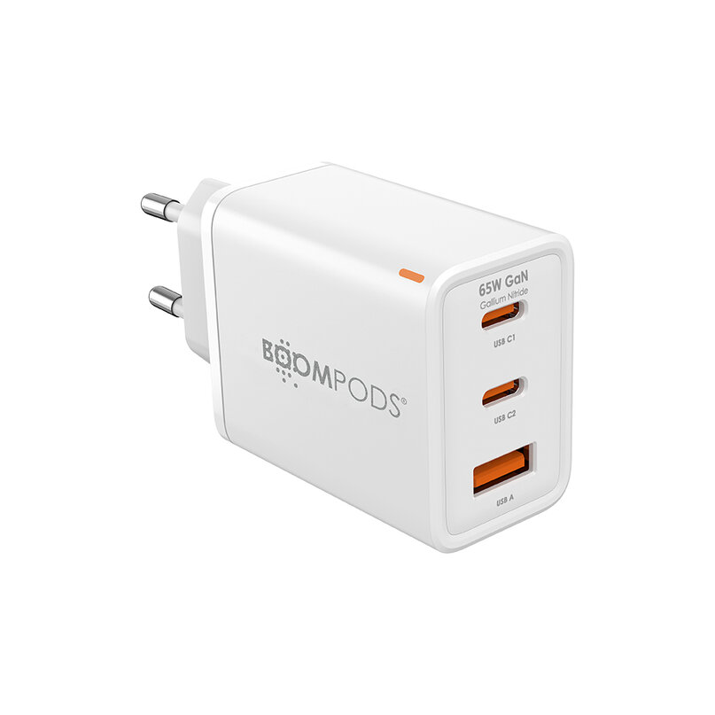 BOOMPODS GaN PD3.0 65W nabíjačka biela