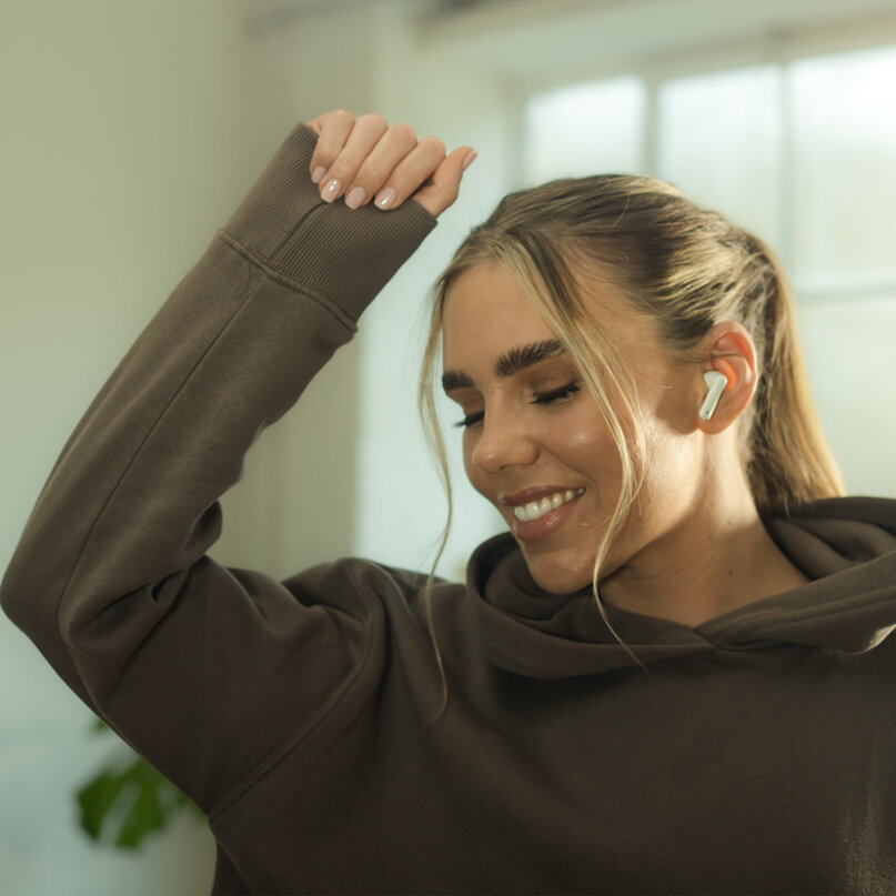 BOOMPODS SKIM bezdrôtové slúchadlá biele