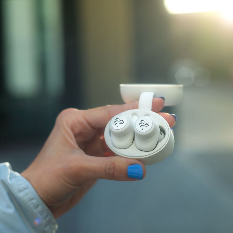 BOOMPODS Soundwave bezdrôtové slúchadlá biele