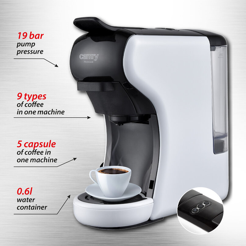 Camry CR4414 multikapsulové espresso biele
