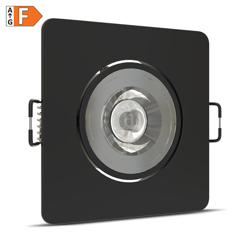 Modee LED bodové svetlo podhľadové 4,8W čierne 420 lumenov štvorec