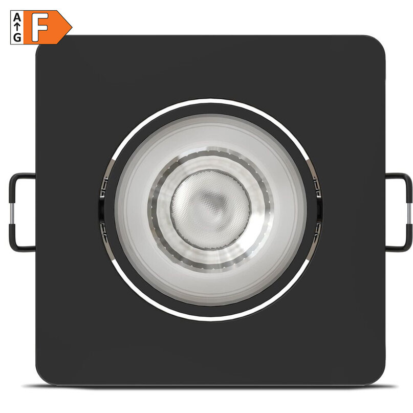 Modee LED bodové svetlo podhľadové 4,8W čierne 420 lumenov štvorec