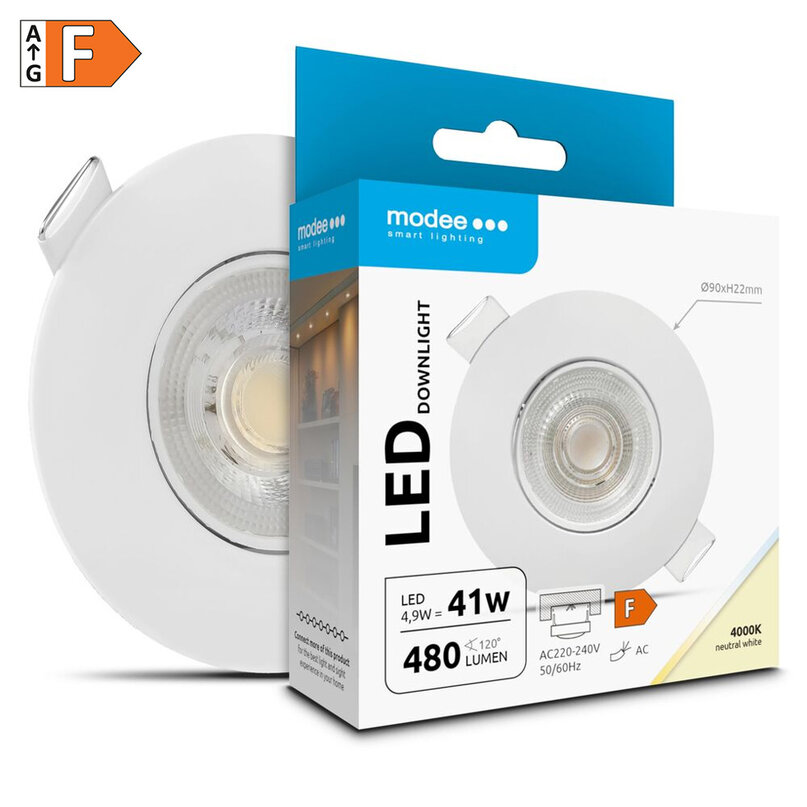 Modee LED bodové svetlo podhľadové 4,9W biele 480 lumenov