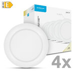 Modee LED stropný panel 12W 4000K biely 1320 lumenov 4ks