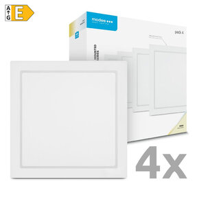 Modee LED stropný panel štvorec 24W 4000K biely 2640 lumenov 4ks