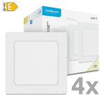 Modee LED stropný panel štvorec 6W 4000K biely 660 lumenov 4ks