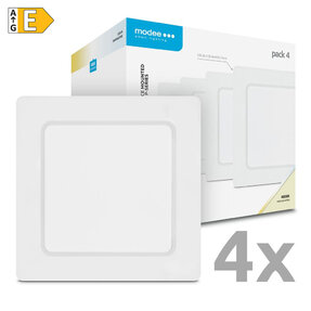 Modee LED stropný panel štvorec 6W 4000K biely 660 lumenov 4ks