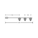 Modee Lighting LED dekorácia 10 LED 135 cm šiška 2xAA batérie