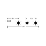 Modee Lighting LED dekorácia 10 LED 135cm hviezdy 2xAA batérie