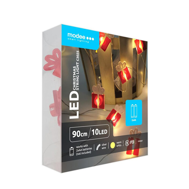 Modee Lighting LED dekorácia 10 LED 90cm balíčky 2xAA batérie
