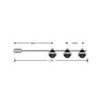 Modee Lighting LED dekorácia 10 LED 90cm guľa mikuláš 2xAA batérie