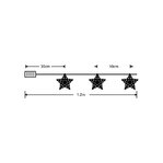 Modee Lighting LED dekorácia 10 LED 90cm hviezdy 2xAA batérie