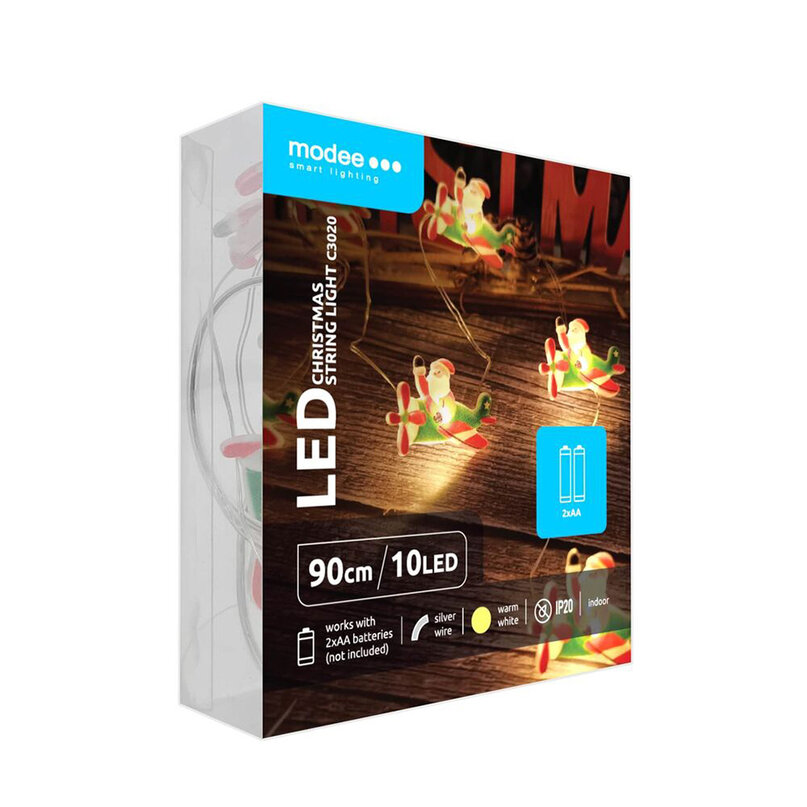 Modee Lighting LED dekorácia 10 LED 90cm lietadlo 2xAA batérie