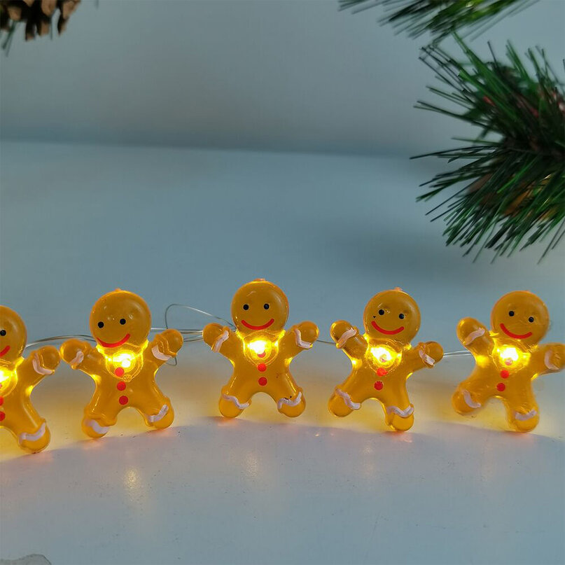Modee Lighting LED dekorácia 10 LED 90cm perník 2xAA batérie