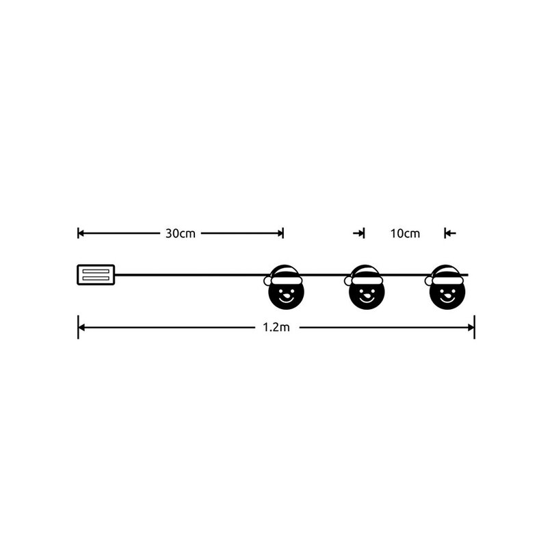 Modee Lighting LED dekorácia 10 LED 90cm snehová guľa 2xAA batérie