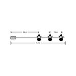 Modee Lighting LED dekorácia 10 LED 90cm snehuliak 2xAA batérie