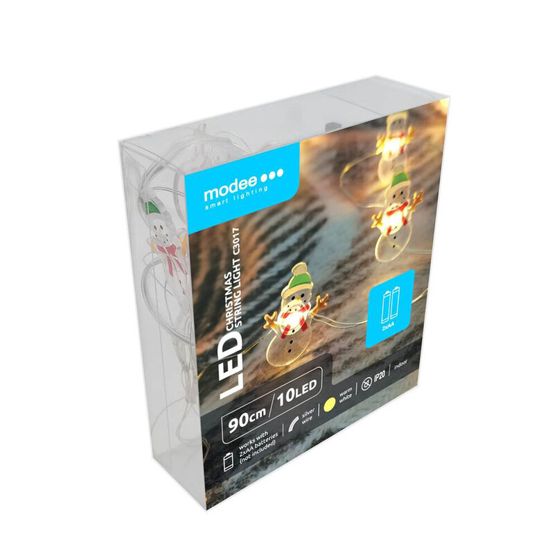 Modee Lighting LED dekorácia 10 LED 90cm snehuliak 2xAA batérie