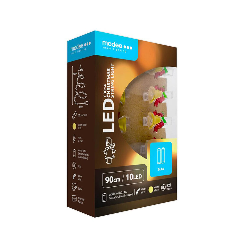 Modee Lighting LED dekorácia 10 LED 90cm štipce hviezdičky 2xAA batérie
