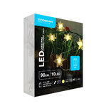Modee Lighting LED dekorácia 10 LED 90cm vločky 2xAA batérie