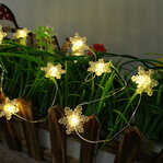 Modee Lighting LED dekorácia 10 LED 90cm vločky 2xAA batérie