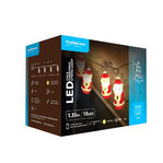 Modee Lighting LED vianočná reťaz 10 LED 1,35m 3xAA teplá biela mikuláš