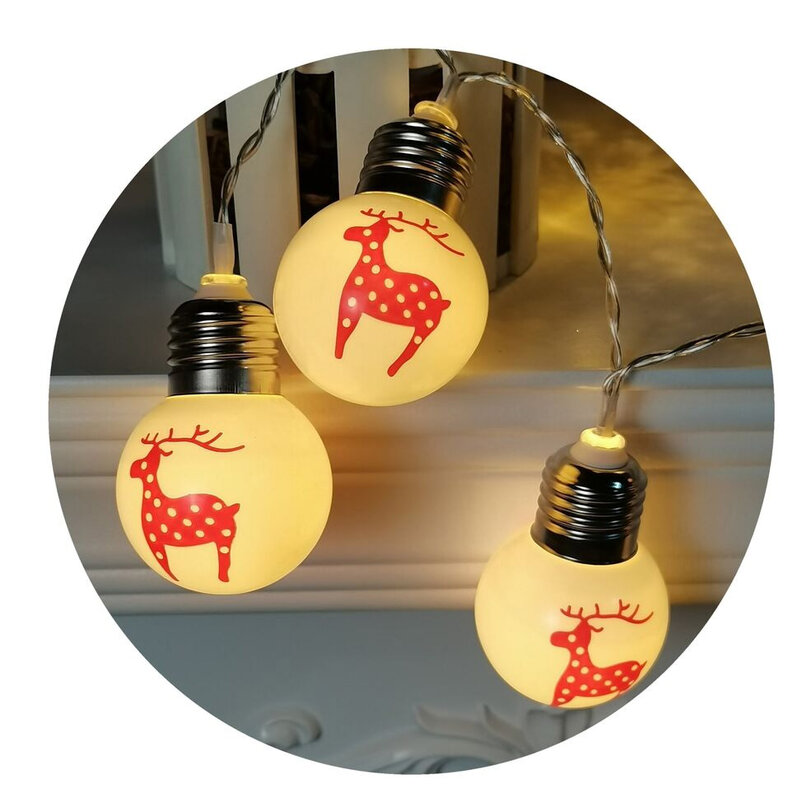 Modee Lighting LED vianočná reťaz 10 LED 1,35m 3xAA teplá biela vianočná guľa