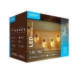 Modee Lighting LED vianočná reťaz 10 LED 1,35m 3xAA teplá biela vianočná guľa